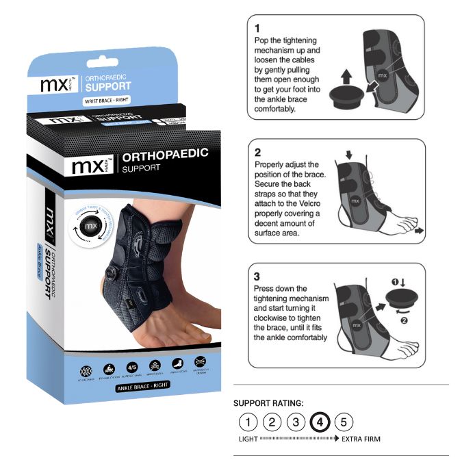 mx Health Advanced Orthopaedic Ankle Brace (Adjustable)