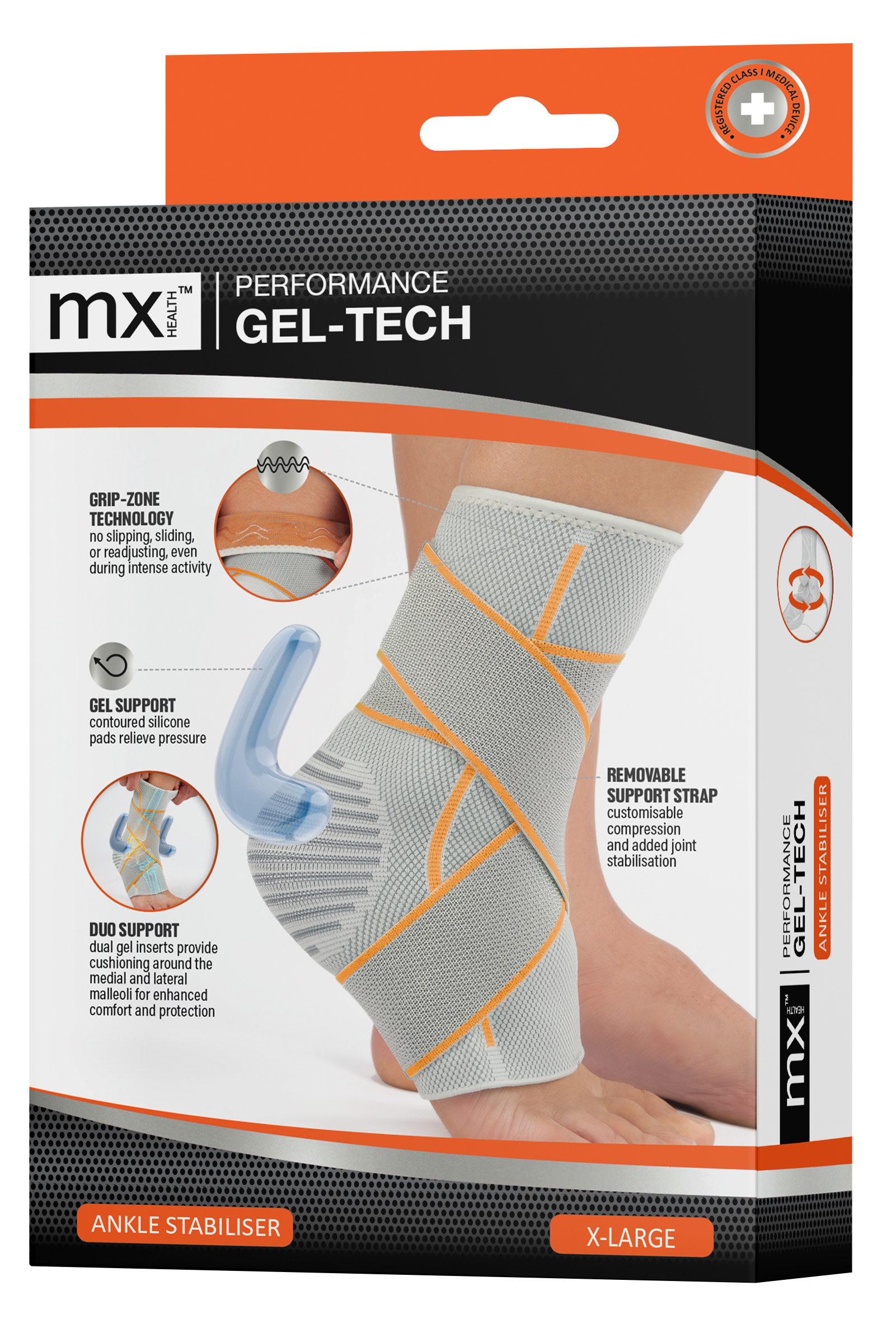 mx Health Performance Gel-Tech Ankle Stabiliser
