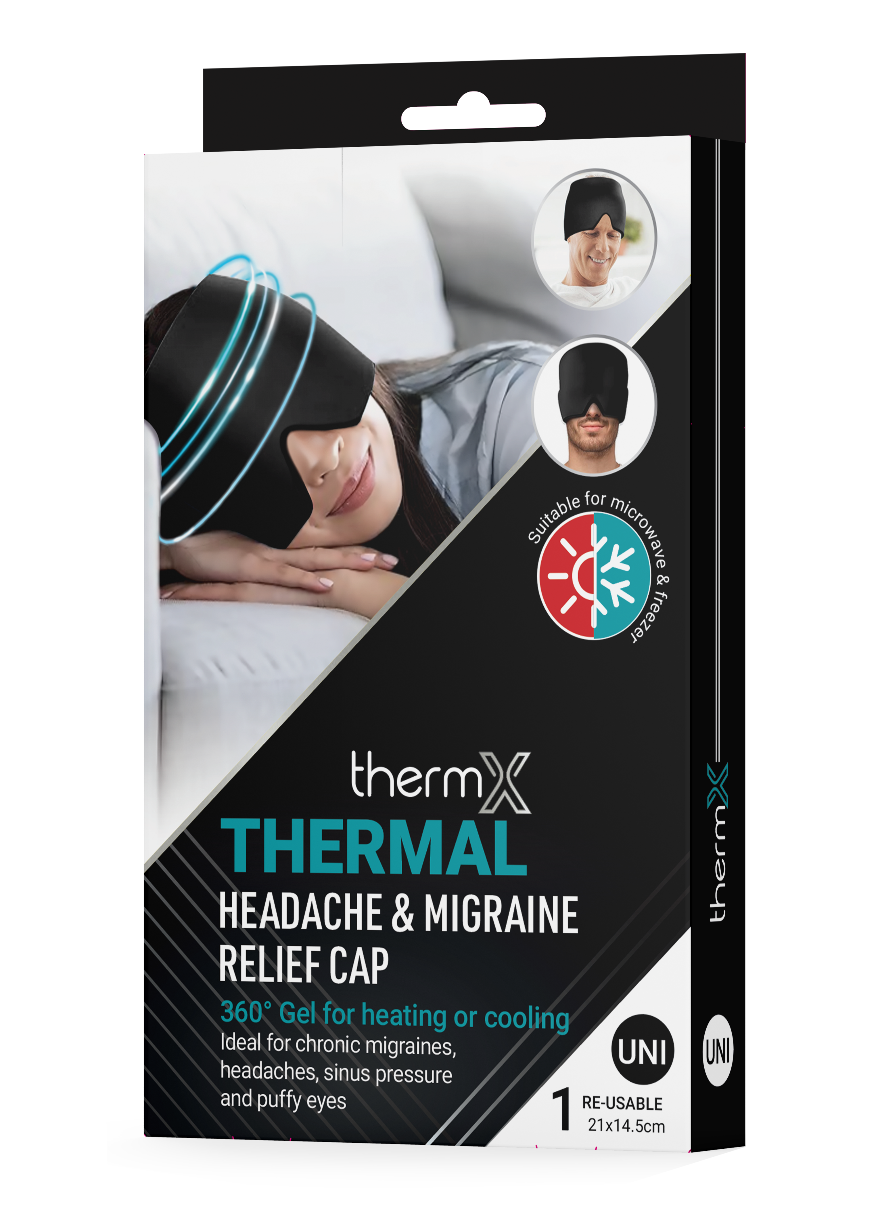 Migraine Relief Cap - Hot Cold Therapy Headache Hat for Fast Pain Relief | ThermX