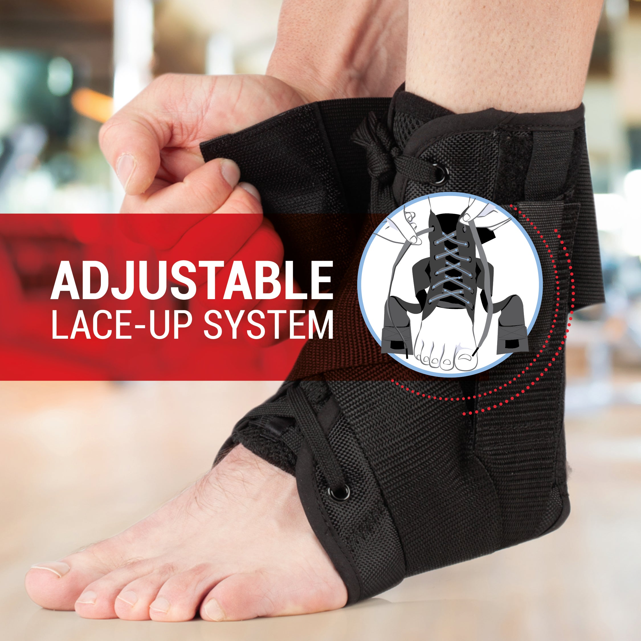 mx Health Orthopaedic Lace-Up Ankle Stabiliser