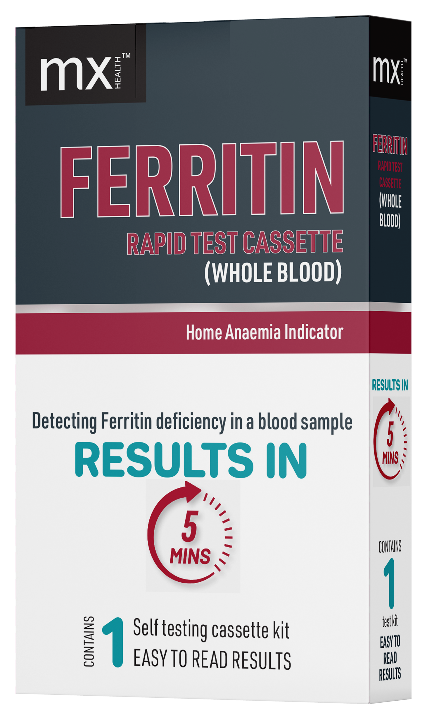 mx Health Ferritin (Iron) Rapid Home Test Kit