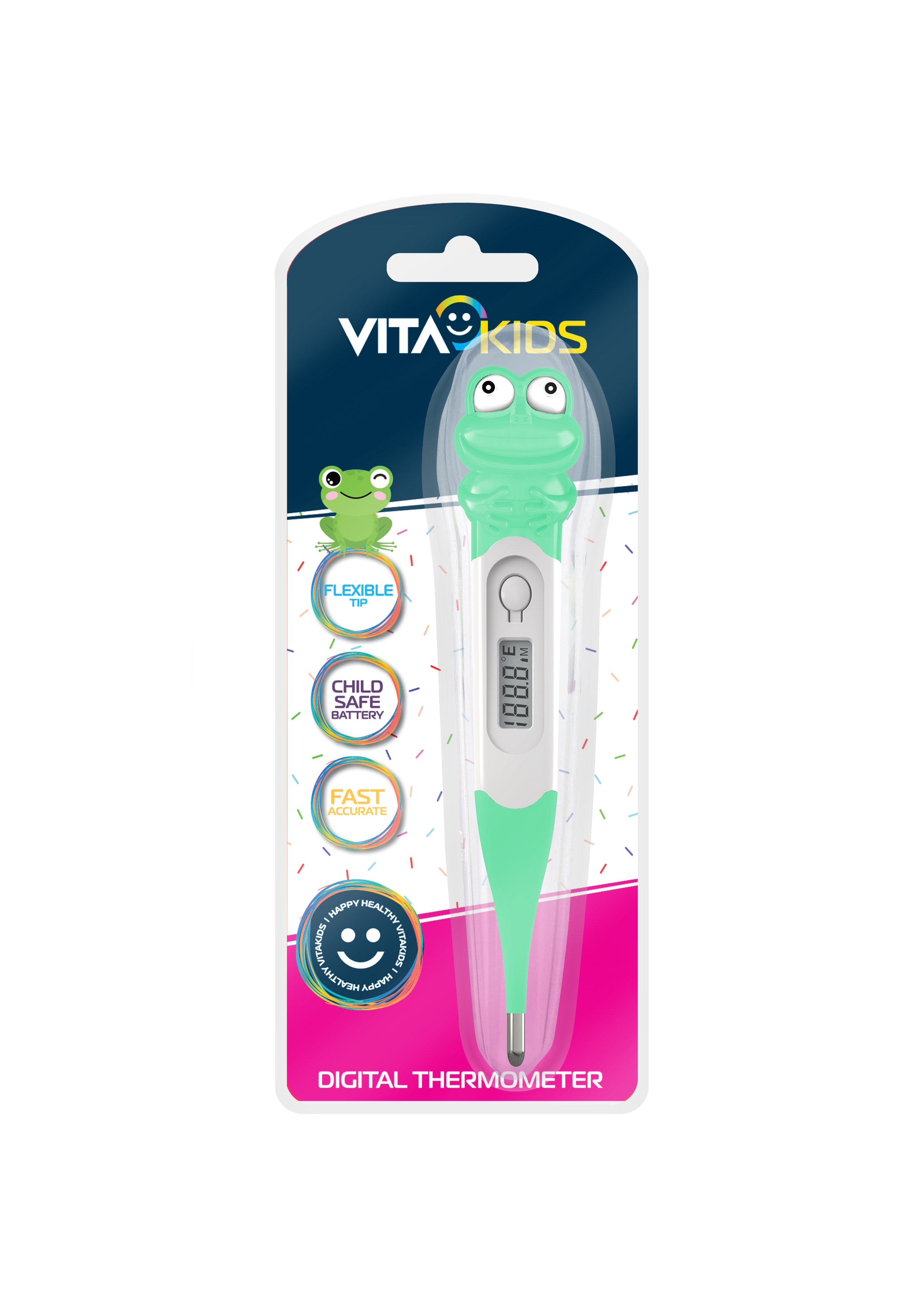 VitaKids Mini Digital Thermometer - Frog