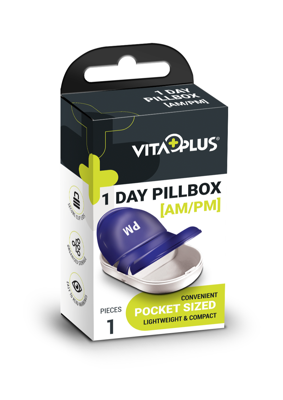 VitaPlus Pill Box One Day (AM/PM)