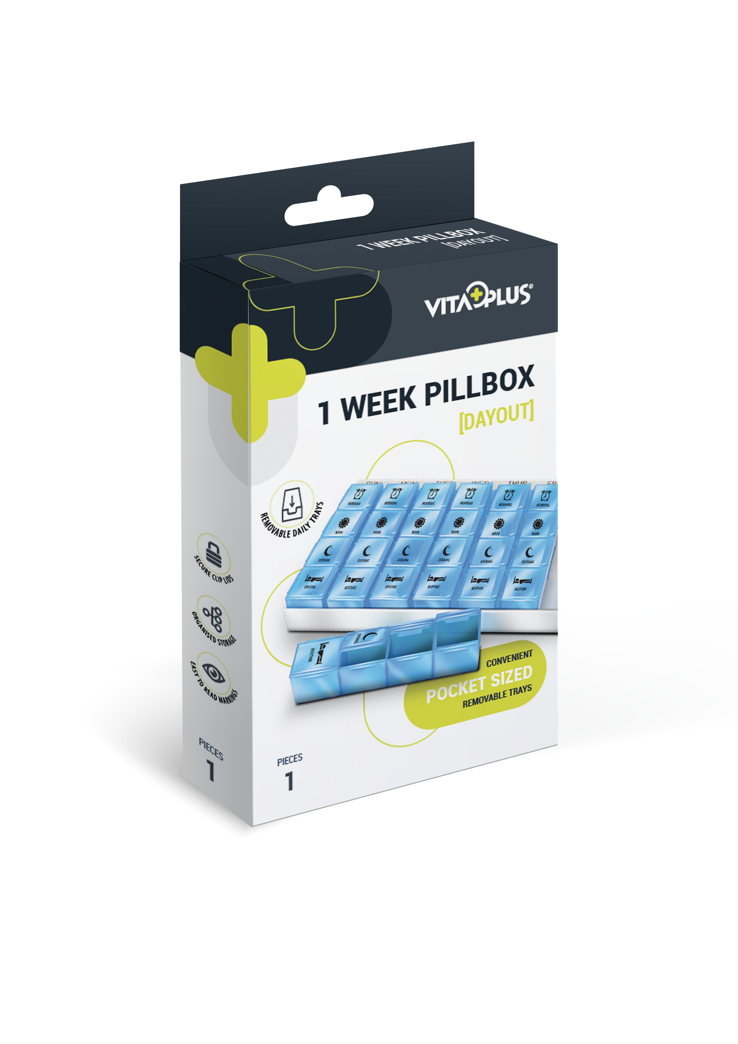 VitaPlus Pill Box One Week (Day Out)