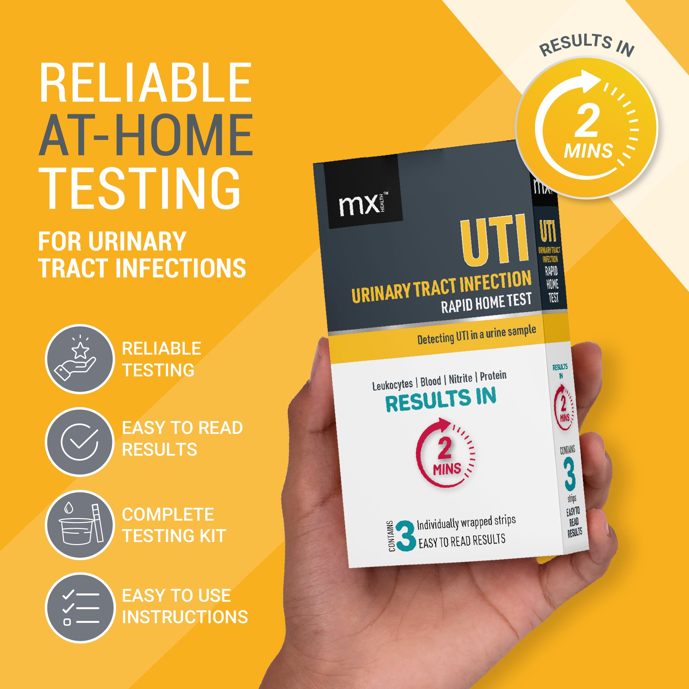 mx Health Urinary Tract Infection UTI Test Kit