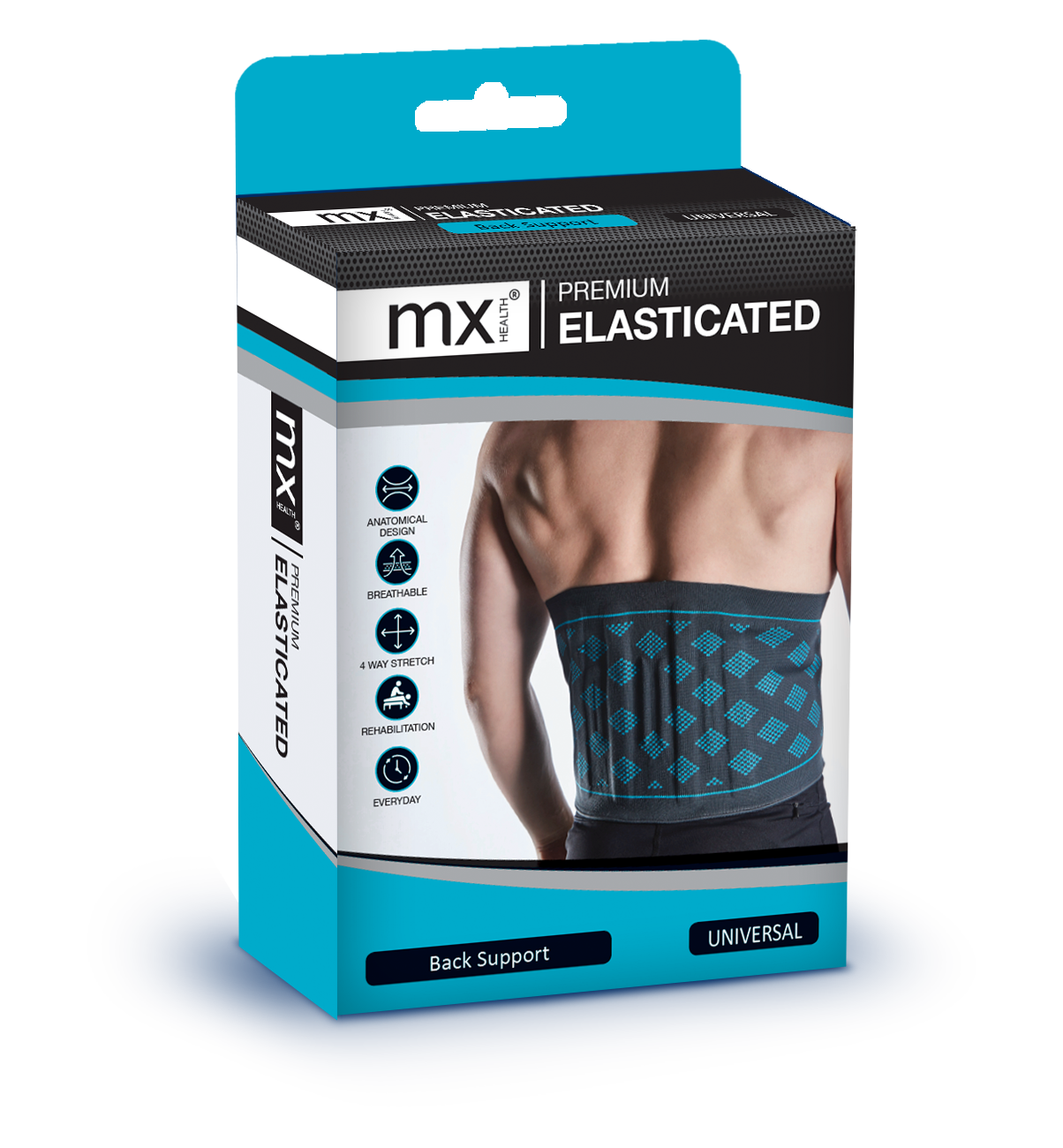 PREMIUM ELASTICATED BACK SUPPORT - L/XL/XXL