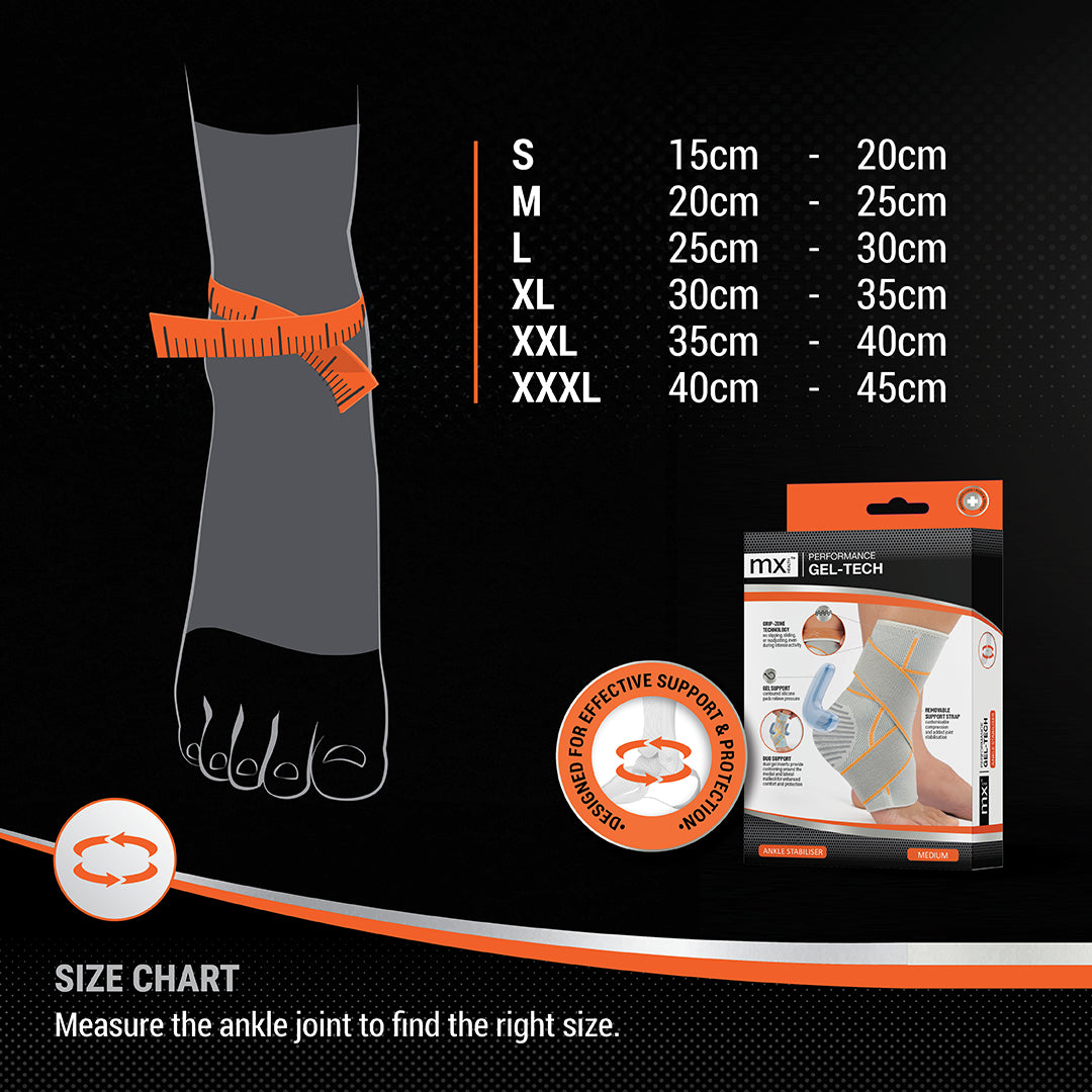 mx Health Performance Gel-Tech Ankle Stabiliser