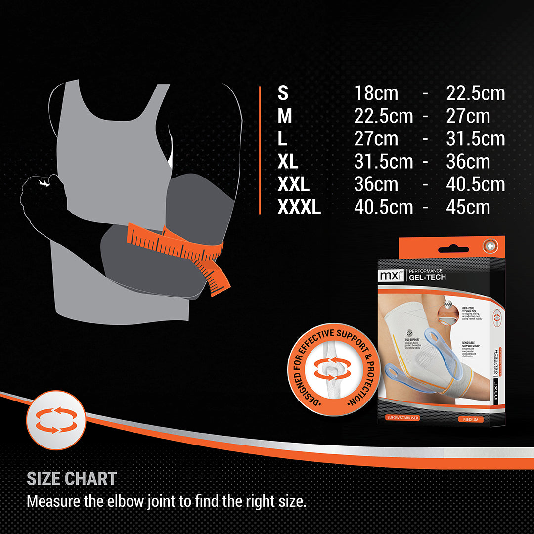 mx Health Performance Gel-Tech Elbow Stabiliser
