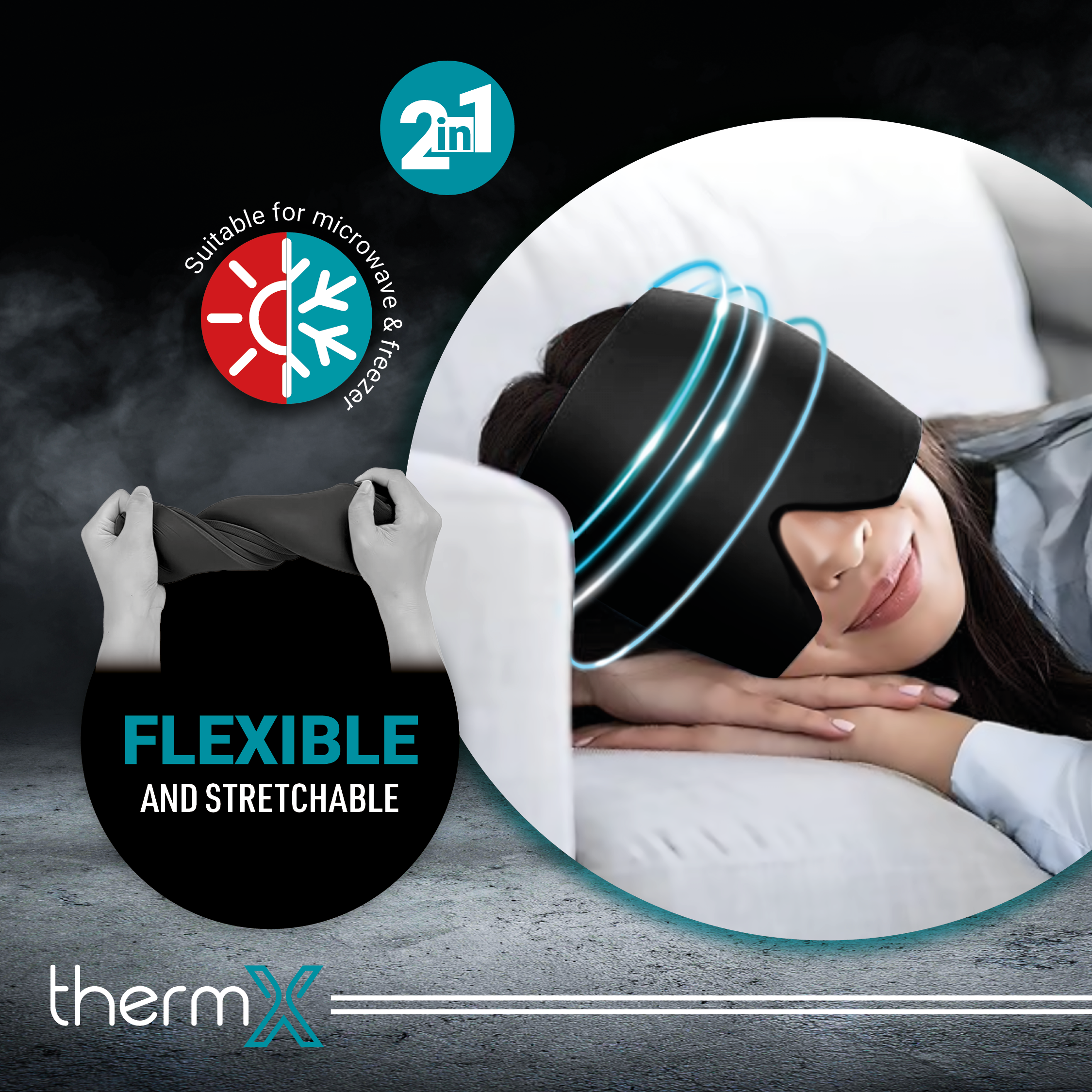 Migraine Relief Cap - Hot Cold Therapy Headache Hat for Fast Pain Relief | ThermX