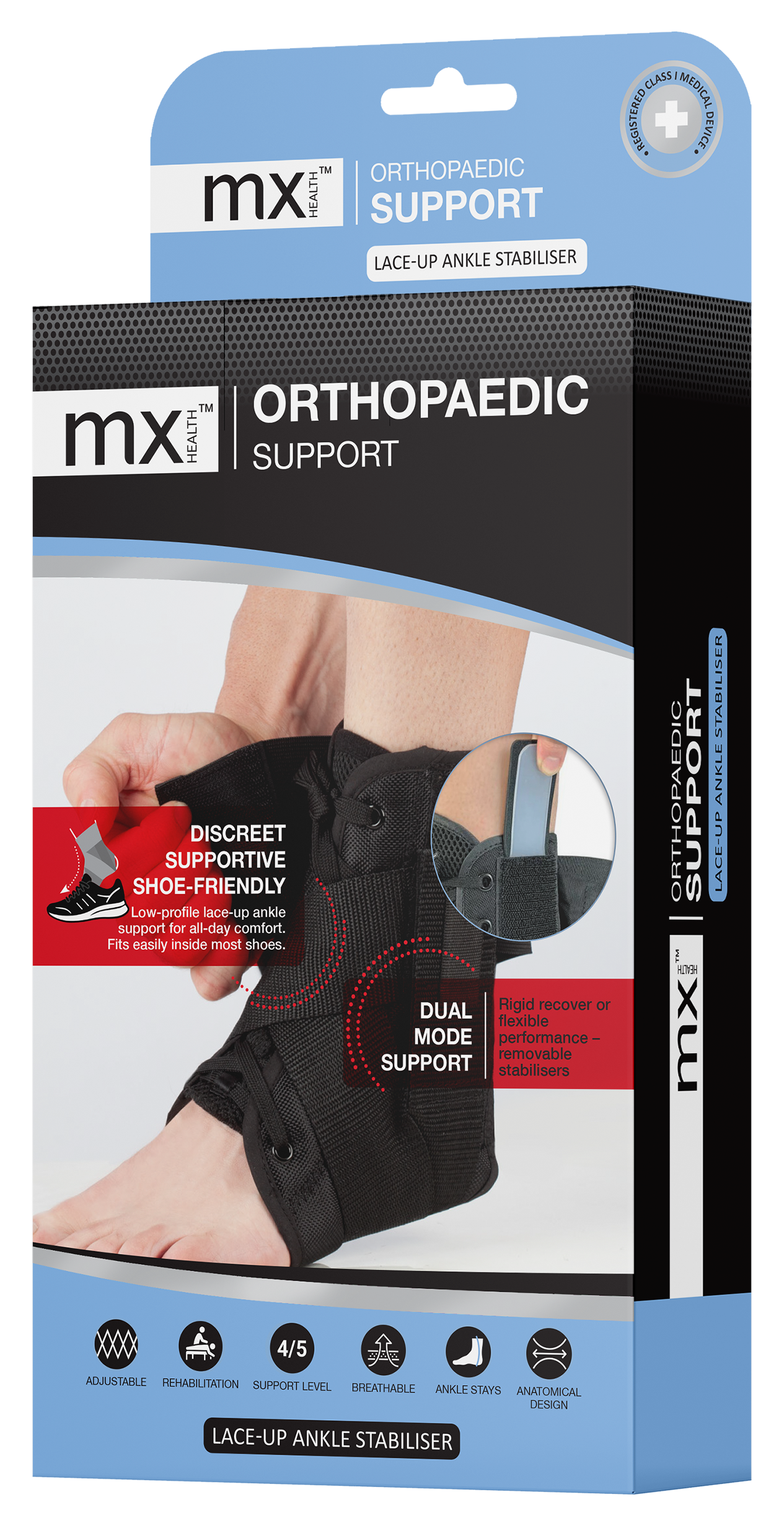 mx Health Orthopaedic Lace-Up Ankle Stabiliser