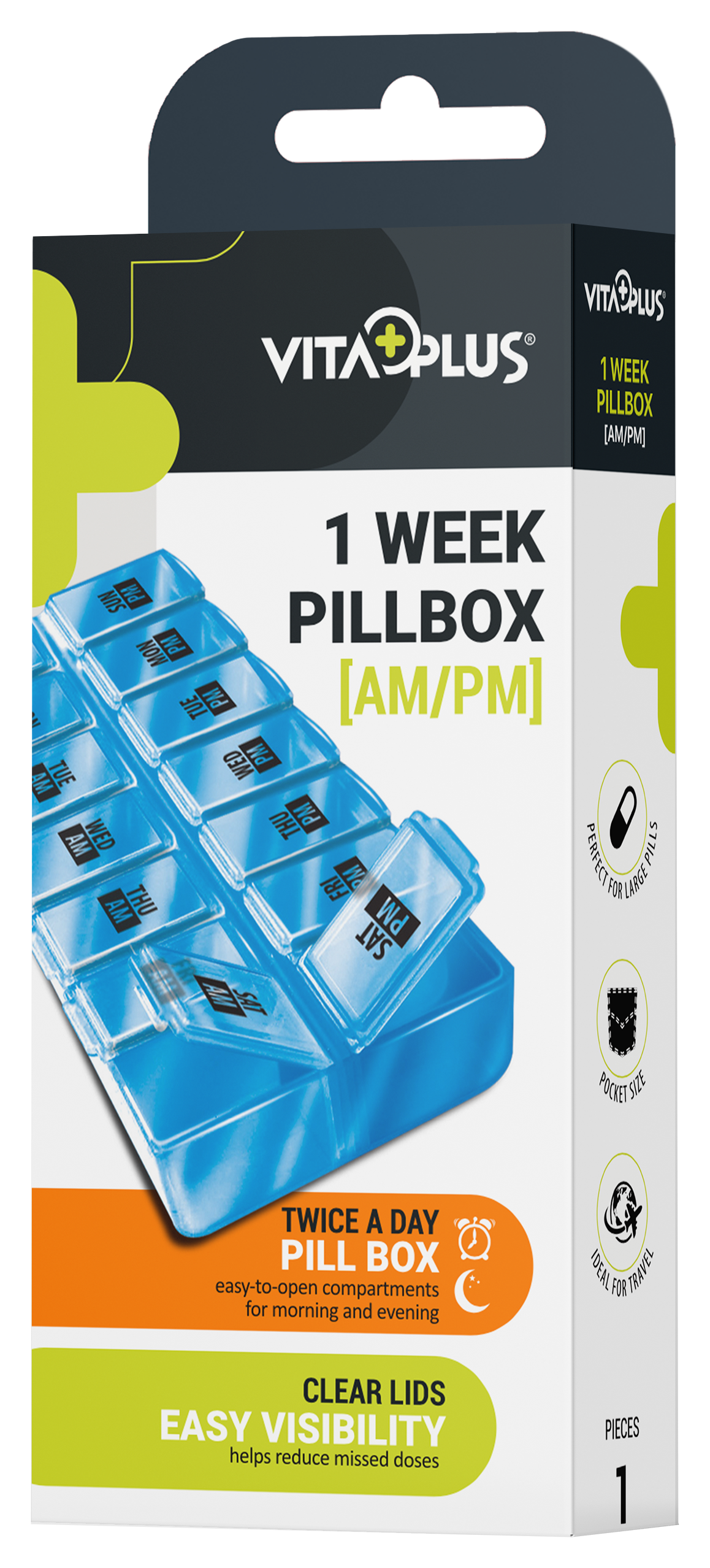 VitaPlus Pill Box Seven Day (AM/PM)