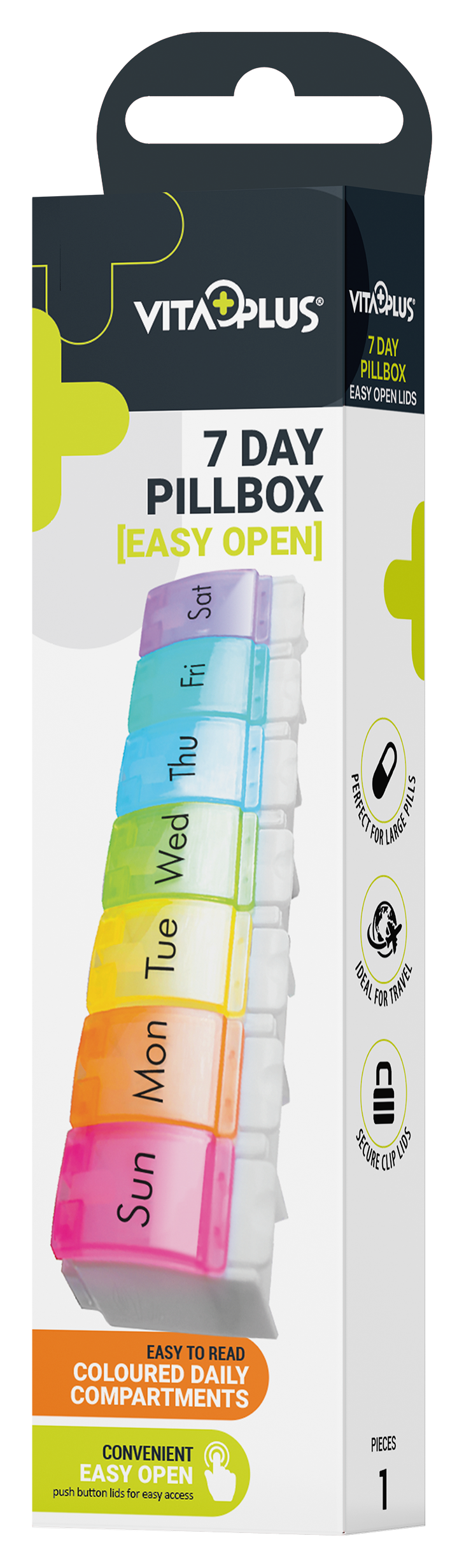 VitaPlus Pill Box (Seven Day Easy Open Lids)
